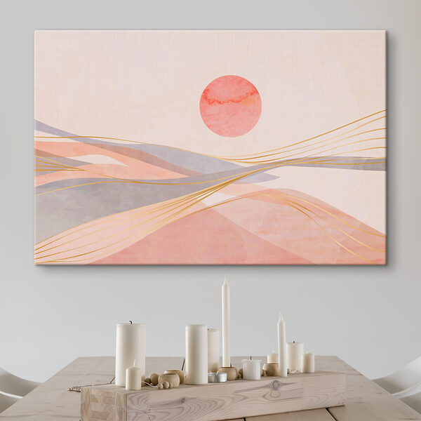 Rode cirkel op witte achtergrond Canvas Schilderijen Rode cirkel op witte achtergrond