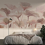 Fotobehang Elegant pastel bloemenpatroon.