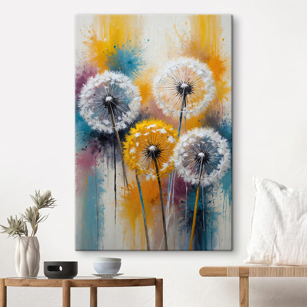 Paardenbloem met zaden Canvas Schilderijen Paardenbloem met zaden