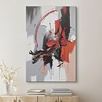 Canvas Schilderijen Abstracte expressie met krachtige penseelstreken.