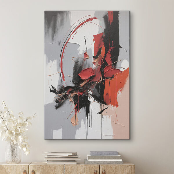 Abstracte expressie met krachtige penseelstreken Canvas Schilderijen Abstracte expressie met krachtige penseelstreken