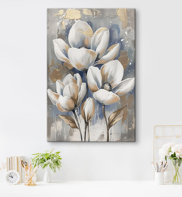 Schilderij van een bloem Canvas Schilderijen Schilderij van een bloem