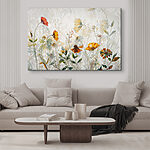 Canvas Schilderijen Kleurrijke bloesems in een delicaat arrangement