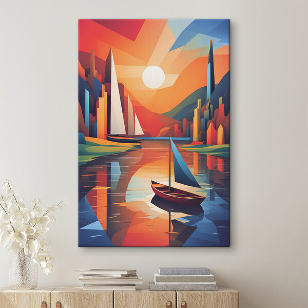 Witte cirkel op gele achtergrond Canvas Schilderijen Witte cirkel op gele achtergrond