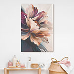 Canvas Schilderijen Abstract bloemenpatroon, levendige lagen
