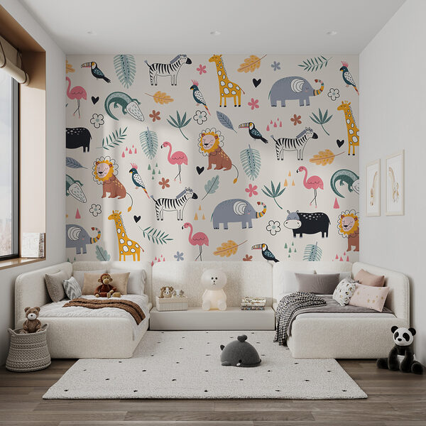 Fotobehang Cartoon van een koe