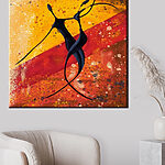 Canvas Schilderijen Schilderij van dansende mensen