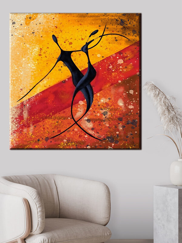 Schilderij van dansende mensen Canvas Schilderijen Schilderij van dansende mensen