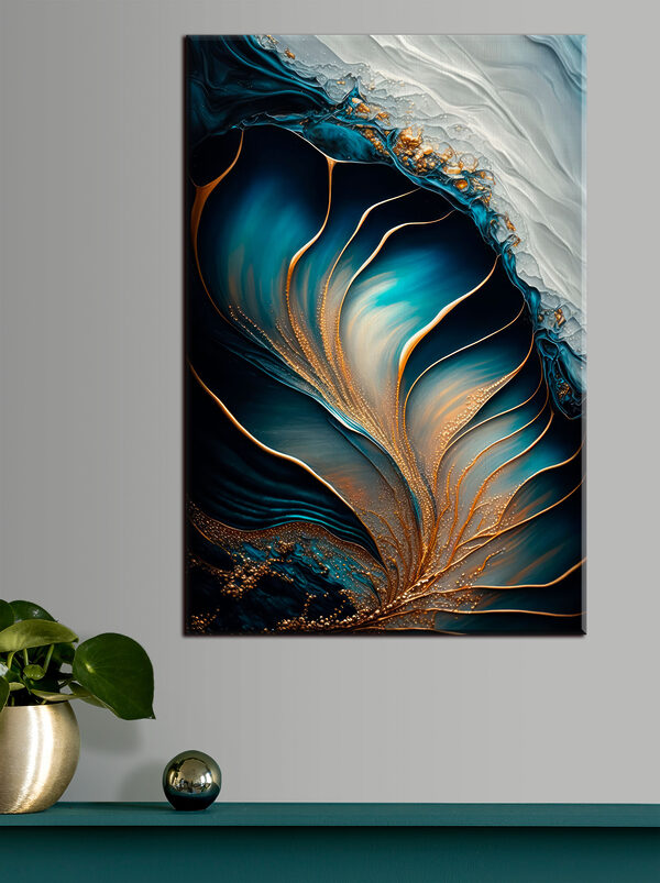 Vloeiende golven van levendige kleuren Canvas Schilderijen Vloeiende golven van levendige kleuren