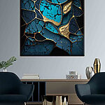 Canvas Schilderijen Turquoise en middernacht mozaïek elegantie