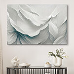Canvas Schilderijen Abstracte lagen van vloeiende witte bloemblaadjes.
