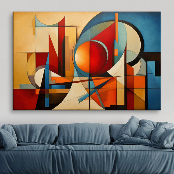 Schilderij van een stad Canvas Schilderijen Schilderij van een stad