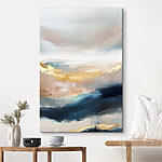 Canvas Schilderijen Schilderij van een landschap