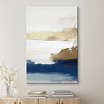 Canvas Schilderijen Bruine en blauwe berg