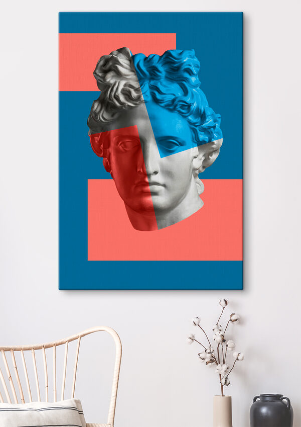 Standbeeld van een leeuw Canvas Schilderijen Standbeeld van een leeuw