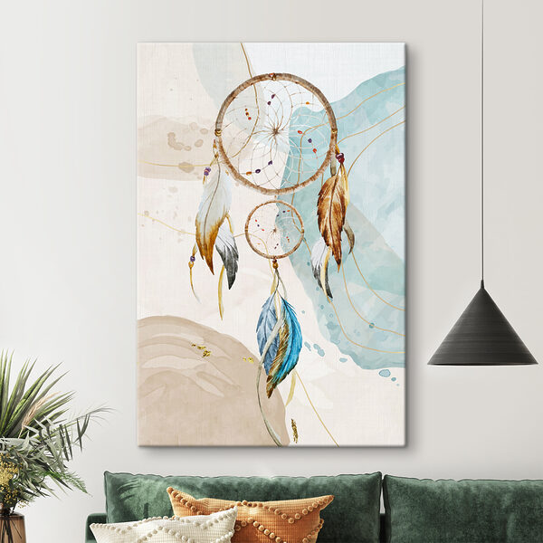 Schilderij van een dromenvanger Canvas Schilderijen Schilderij van een dromenvanger