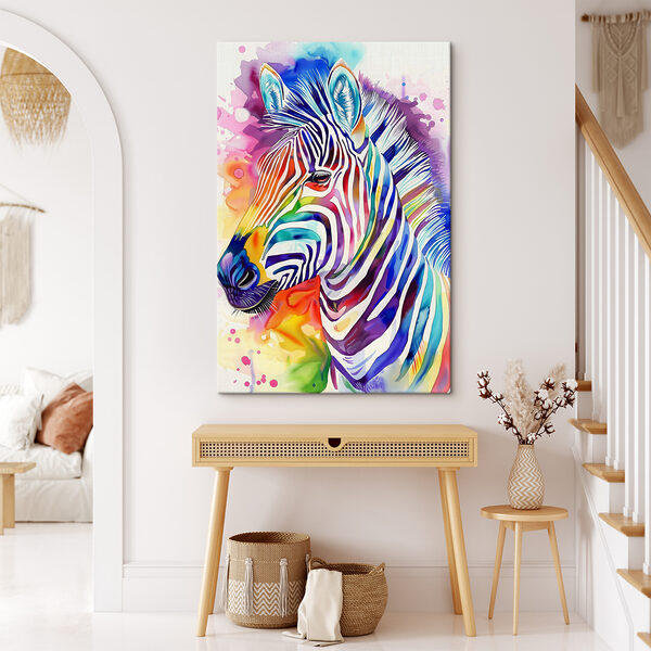 Roze cirkel op oranje achtergrond Canvas Schilderijen Roze cirkel op oranje achtergrond