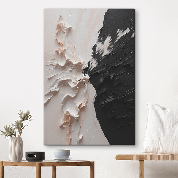 Zwart-witte verf Canvas Schilderijen Zwart-witte verf