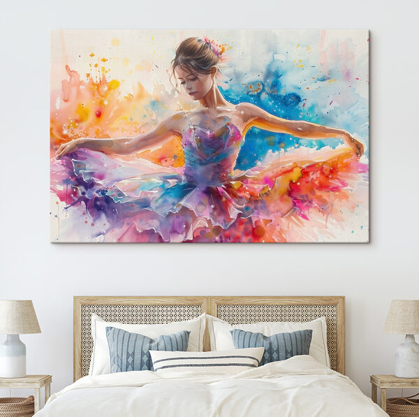 Vrouw in een tutu Canvas Schilderijen Vrouw in een tutu