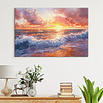 Canvas Schilderijen Zonsondergang over de oceaan