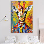 Canvas Schilderijen Schilderij van een giraffe