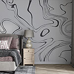 Fotobehang Zwarte letter o op een witte achtergrond