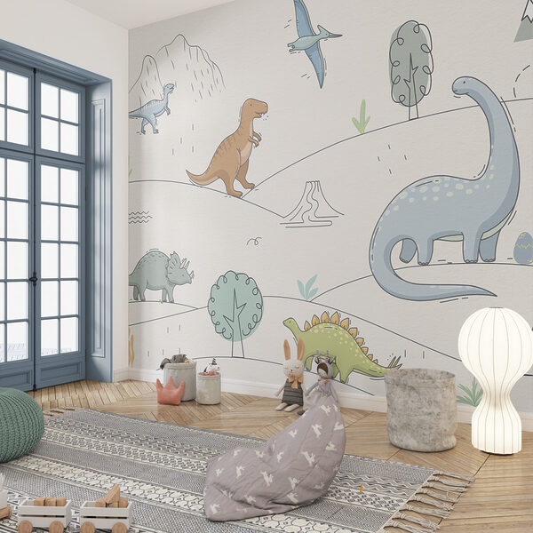 Fotobehang Cartoon van een pterodactyl