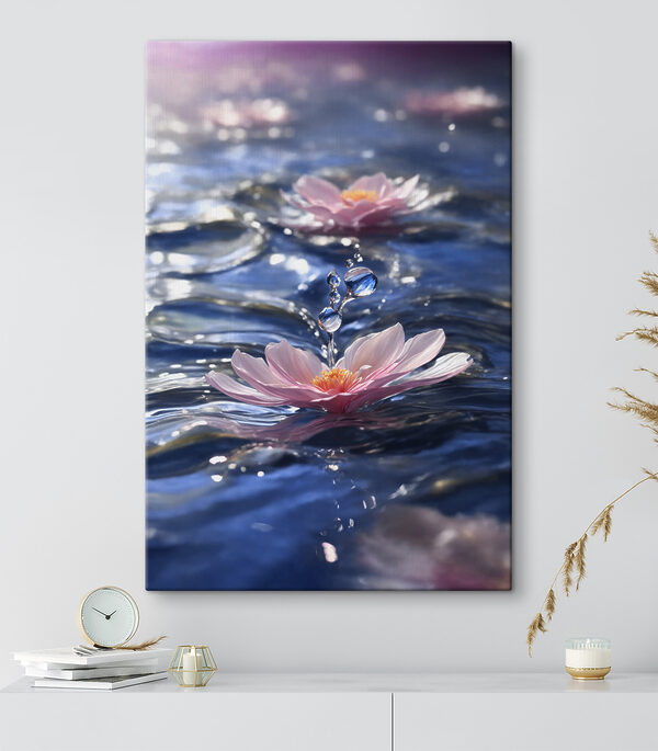 Canvas Schilderijen Canvas Schilderijen Wazige roze bloem (Artikelnummer: s38597)