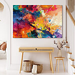 Canvas Schilderijen Levendige abstracte kunst in beweging