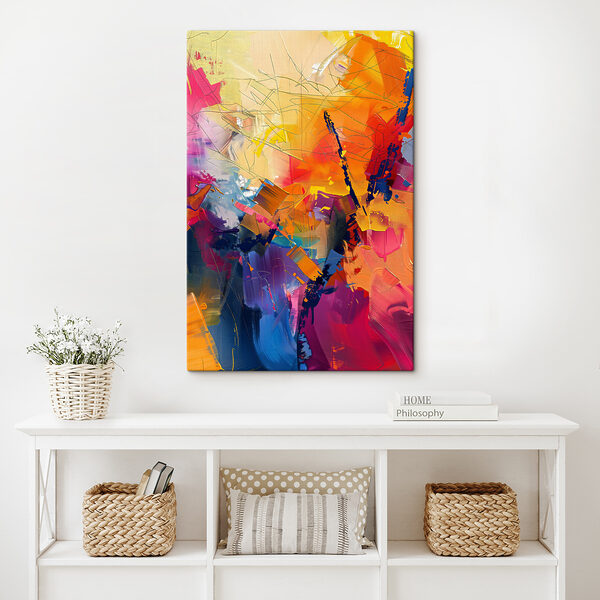 Levendige abstracte explosie van kleuren Canvas Schilderijen Levendige abstracte explosie van kleuren