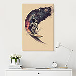 Canvas Schilderijen Tekening van een astronaut