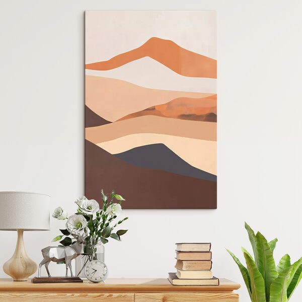 Abstract woestijnlandschap met heuvels Canvas Schilderijen Abstract woestijnlandschap met heuvels