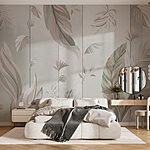 Fotobehang Elegant patroon van delicate bladeren