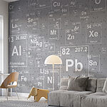 Fotobehang Witte letter op grijze achtergrond