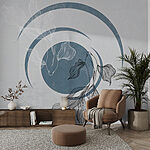 Fotobehang Tekening van een vis