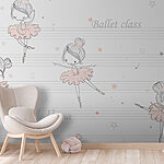 Fotobehang Tekening van een ballerina