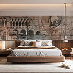 Fotobehang Klok met romeinse cijfers