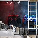 Fotobehang Blauwe videogamecontroller