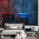 Fotobehang Blauwe videogamecontroller