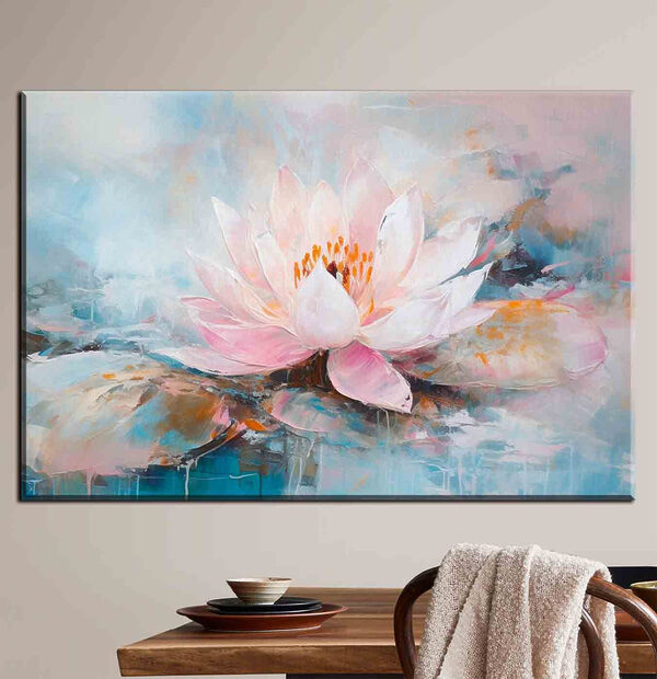 Schilderij van een bloem Canvas Schilderijen Schilderij van een bloem