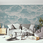 Fotobehang Blauwe lucht met wolken