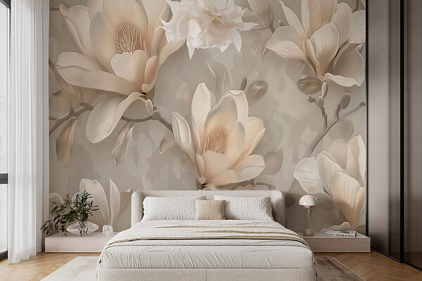 Behang met bloemen Fotobehang Behang met bloemen