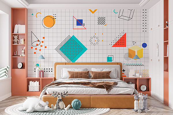 Patroon van geometrische vormen Fotobehang Patroon van geometrische vormen