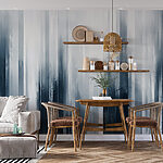 Fotobehang Fluisteringen van blauw en wit