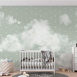 Fotobehang Witte wolken in de lucht