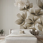 Fotobehang Elegante bloemen elegantie in beige