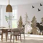Fotobehang Groep dieren in het bos