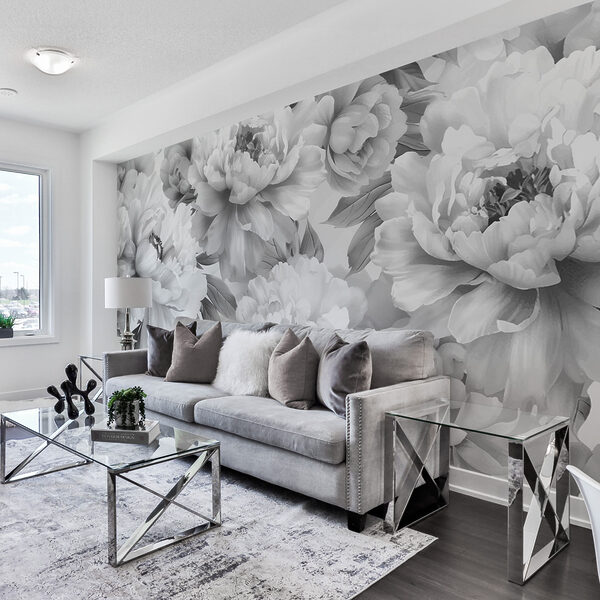 Fotobehang Monochrome Bloei Elegantie