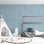 Fotobehang Raster met stripfiguren