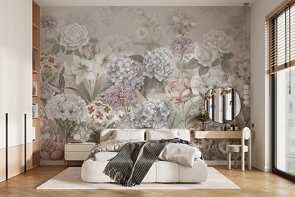 Elegante bloemsymfonie in bloei Fotobehang Elegante bloemsymfonie in bloei